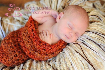 Wildfire Orange Newborn Baby Cocoon - Beautiful Photo Props