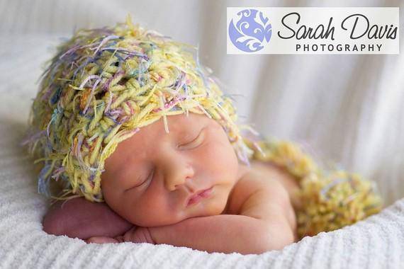 Yellow Newborn Pixie Elf Hat - Beautiful Photo Props