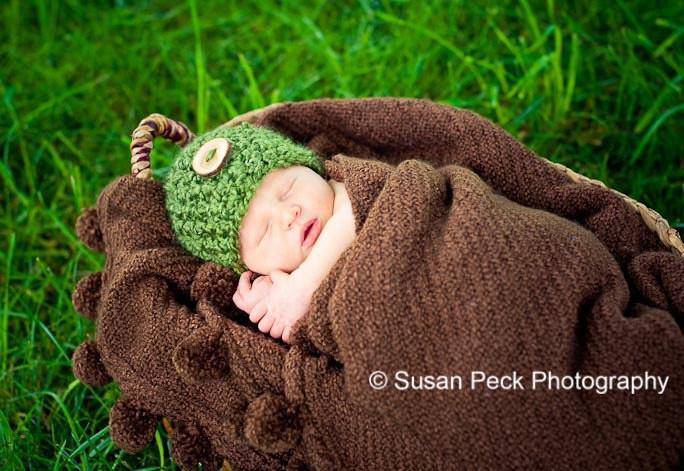 Newborn Baby Beanie Hat Grass Green - Beautiful Photo Props