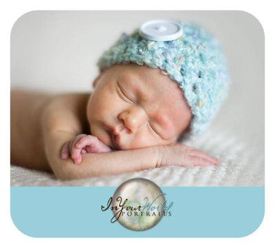 Baby Blue Confetti Newborn Hat - Beautiful Photo Props
