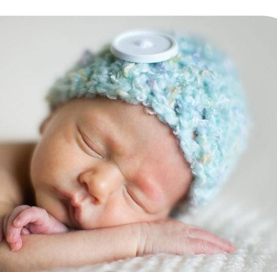 Baby Blue Confetti Newborn Hat - Beautiful Photo Props