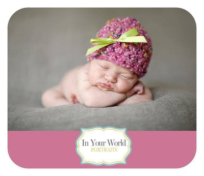 Newborn Baby Hat in Bright Pink Confetti - Beautiful Photo Props
