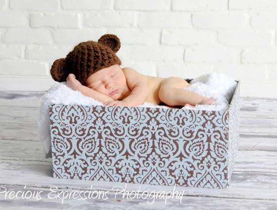 Brown Teddy Bear Newborn Hat - Beautiful Photo Props