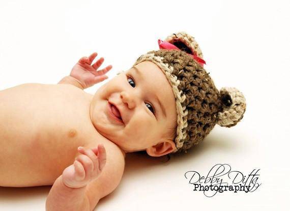 Newborn Girl Teddy Bear Hat - Beautiful Photo Props