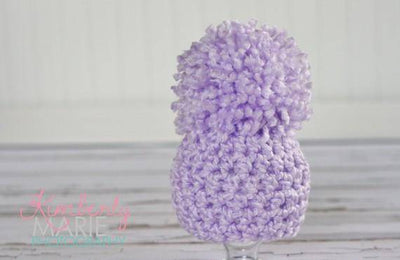 Lavender Newborn Pom Hat - Beautiful Photo Props