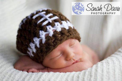 Football Newborn Baby Hat - Beautiful Photo Props