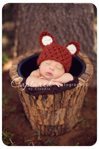 Little Fox Hat Diaper Cover Set Newborn Baby - Beautiful Photo Props