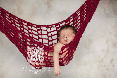 Red Newborn Hanging Hammock Pod - Beautiful Photo Props