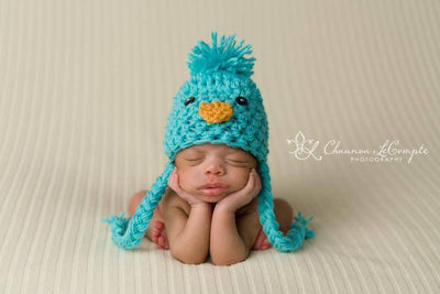 Baby Chick Peep Hat Aqua - Beautiful Photo Props