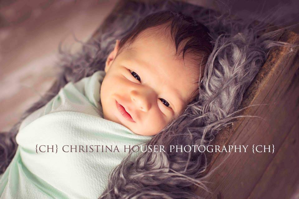 Gray Mongolian Fur Nest Photography Prop Rug Newborn Baby - Beautiful Photo Props