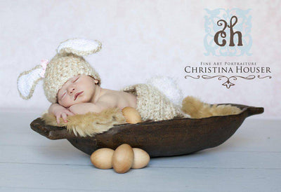 Beige Fur Photography Prop Rug Newborn Baby - Beautiful Photo Props