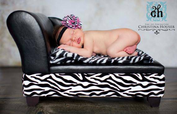 Zebra Fur Photography Prop Short Pile Rug Newborn Baby - Beautiful Photo Props