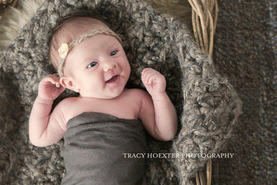 Barley Brown Puff Baby Blanket - Beautiful Photo Props