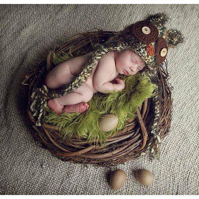 Wood Branch Newborn Owl Bird Nest Newborn Photography Photo Prop - Beautiful Photo Props