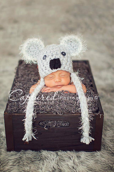 Koala Bear Baby Hat - Beautiful Photo Props