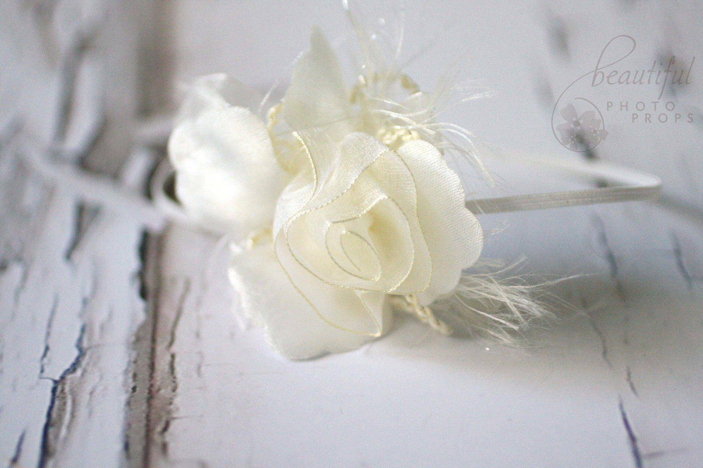 Cream Fairy Flower Headband - Beautiful Photo Props