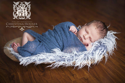 Stretch Knit Wraps Blue Tones - Beautiful Photo Props