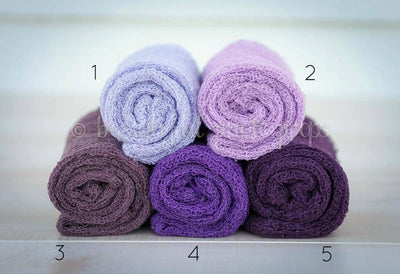 Stretch Knit Wraps Purple Tones - Beautiful Photo Props