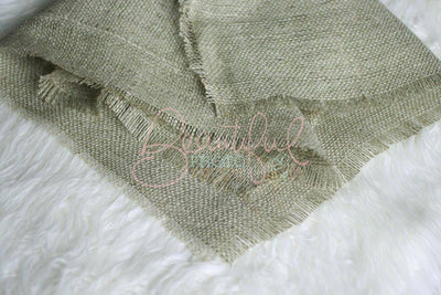 Sage Green Burlap Blanket Photography Prop - Beautiful Photo Props