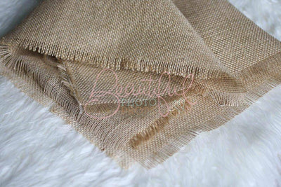 Tan Burlap Blanket Photography Prop - Beautiful Photo Props