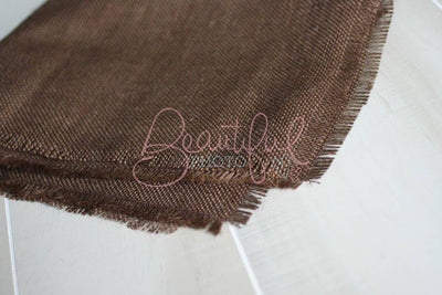 Dark Brown Burlap Blanket Photography Prop - Beautiful Photo Props