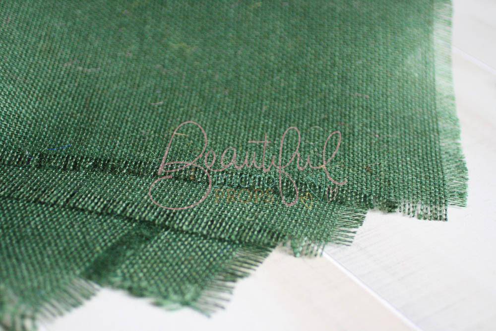 Forest Green Burlap Blanket Photography Prop - Beautiful Photo Props