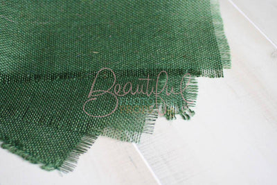 Forest Green Burlap Blanket Photography Prop - Beautiful Photo Props