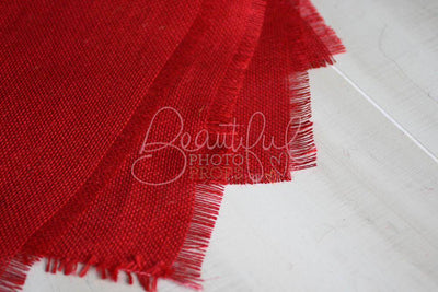 Red Burlap Blanket Photography Prop - Beautiful Photo Props