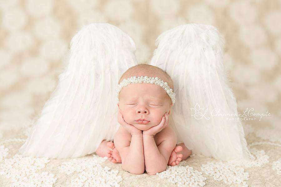 White Feather Puff Angel Wings Newborn Baby Toddler Photo Prop - Beautiful Photo Props