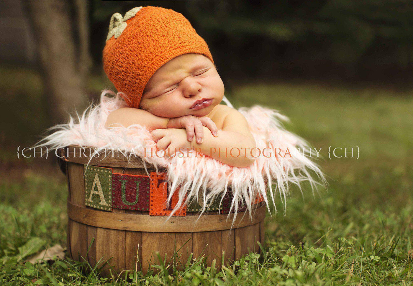 Frosted Orange Mongolian Faux Fur Rug Newborn Baby Toddler - Beautiful Photo Props