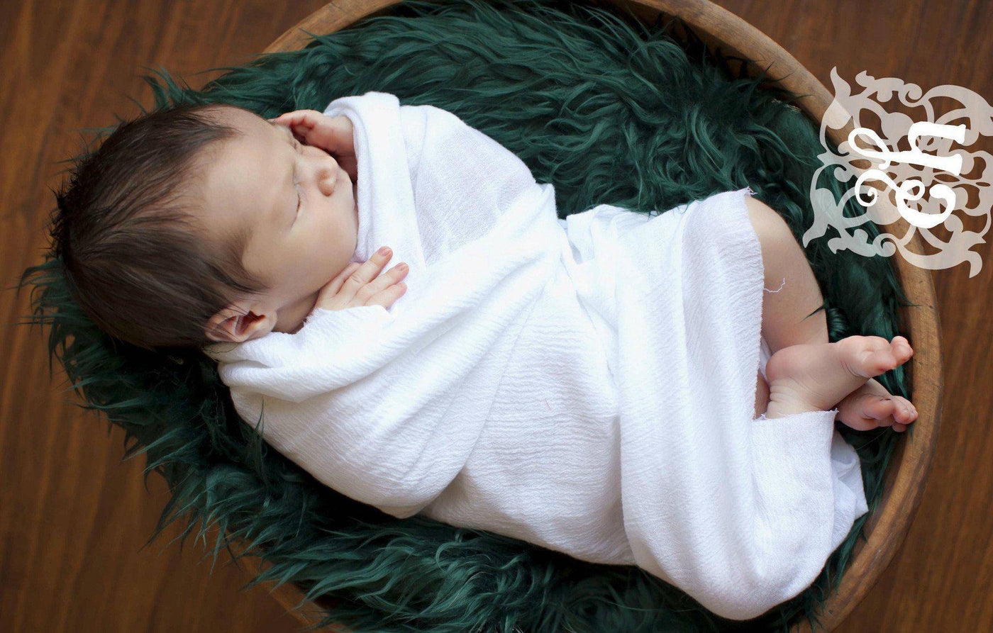 White Gauze Newborn Baby Wrap - Beautiful Photo Props