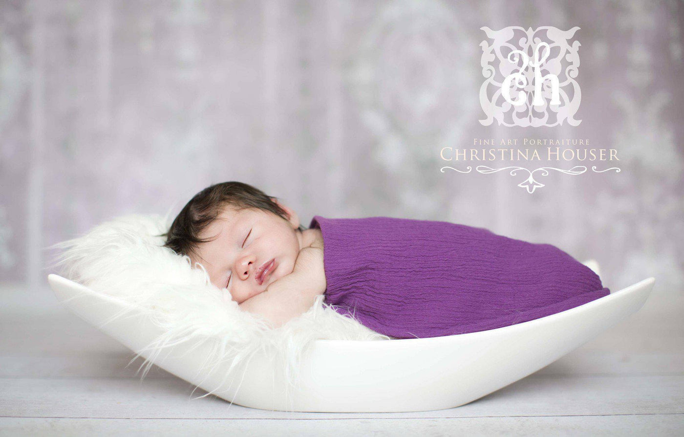 Purple Gauze Newborn Baby Wrap - Beautiful Photo Props