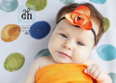 Orange Gauze Newborn Baby Wrap - Beautiful Photo Props