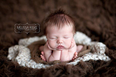 Oatmeal Beige Baby Blanket - Beautiful Photo Props