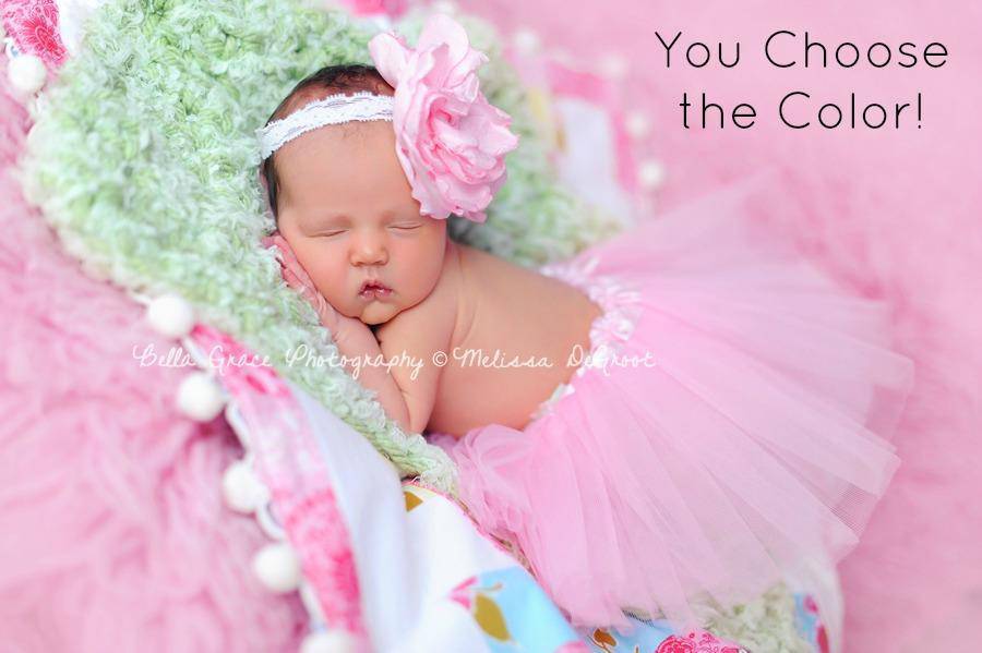 Newborn Baby Tutu Photography Prop - You Choose the Color - Beautiful Photo Props