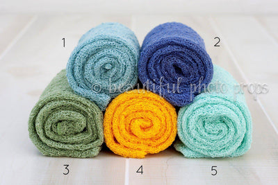 Stretch Knit Wraps Blue Green - Beautiful Photo Props