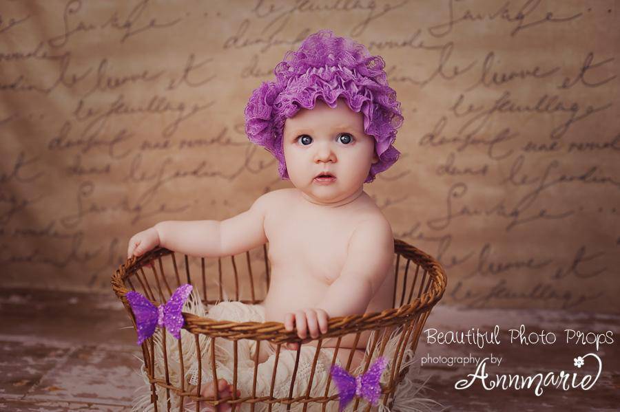 Lace Ruffle Newborn Hats - 4 Colors - Beautiful Photo Props