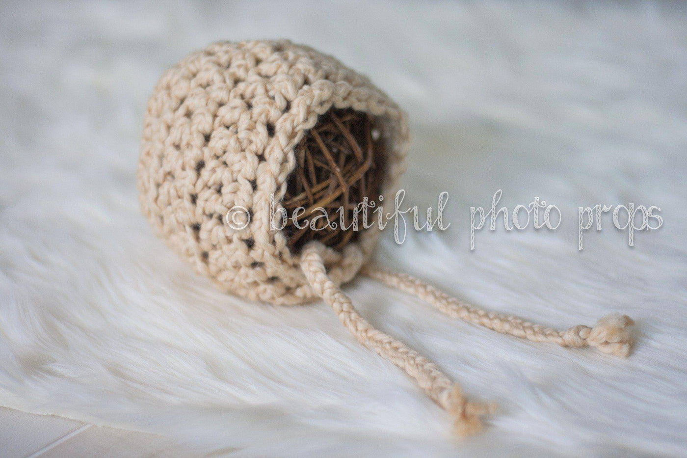 Simply Cotton Baby Bonnet - You Choose Color - Beautiful Photo Props