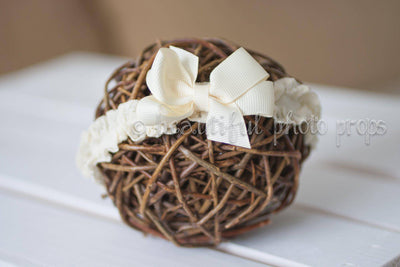 Cream Flower Fabric Headband - Beautiful Photo Props