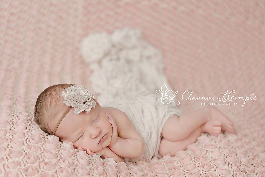 Ruffle Stretch Knit Baby Wrap in Cream - Beautiful Photo Props