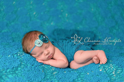 Ruffle Stretch Knit Wrap in Aqua Blue - Beautiful Photo Props