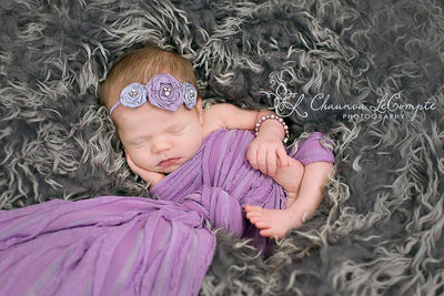 Ruffle Stretch Knit Wrap in Lavender - Beautiful Photo Props
