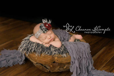 Ruffle Stretch Knit Wrap in Light Gray - Beautiful Photo Props