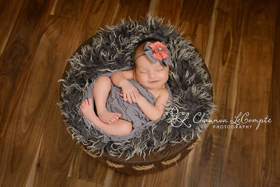 Ruffle Stretch Knit Wrap in Light Gray - Beautiful Photo Props