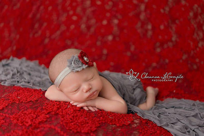 Ruffle Stretch Knit Wrap in Light Gray - Beautiful Photo Props