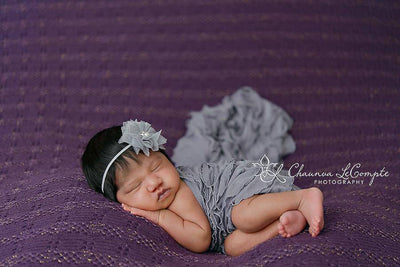 Ruffle Stretch Knit Wrap in Light Gray - Beautiful Photo Props
