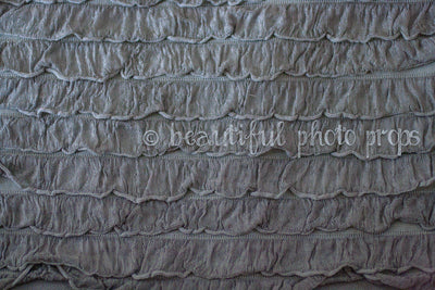 Ruffle Stretch Knit Wrap in Dark Gray - Beautiful Photo Props