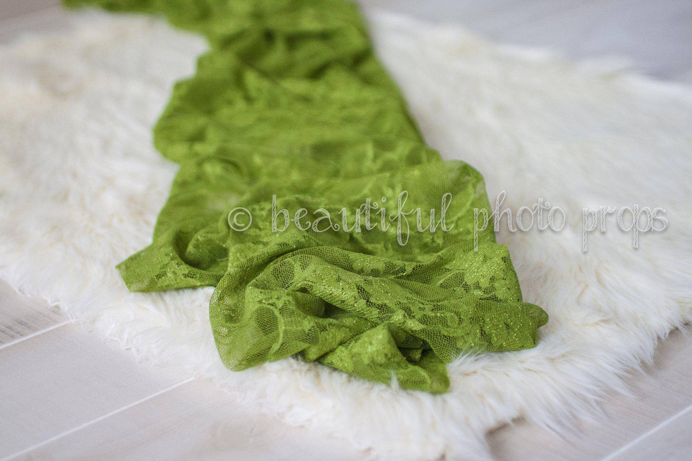 Stretch Lace Wrap in Lemongrass Green - Beautiful Photo Props
