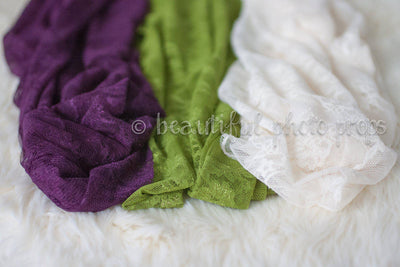 Stretch Lace Wrap in Lemongrass Green - Beautiful Photo Props