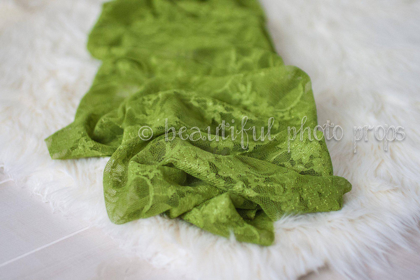 Stretch Lace Wrap in Lemongrass Green - Beautiful Photo Props